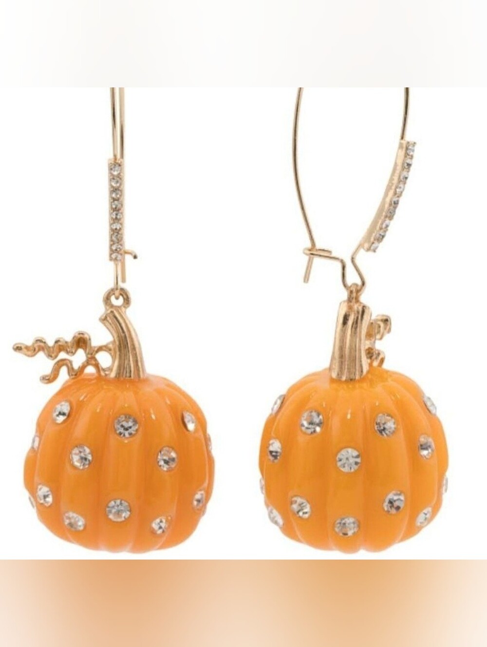 🎃 BRAND NEW Betsey Johnson Pumpkin Dangle Earrings 🎃